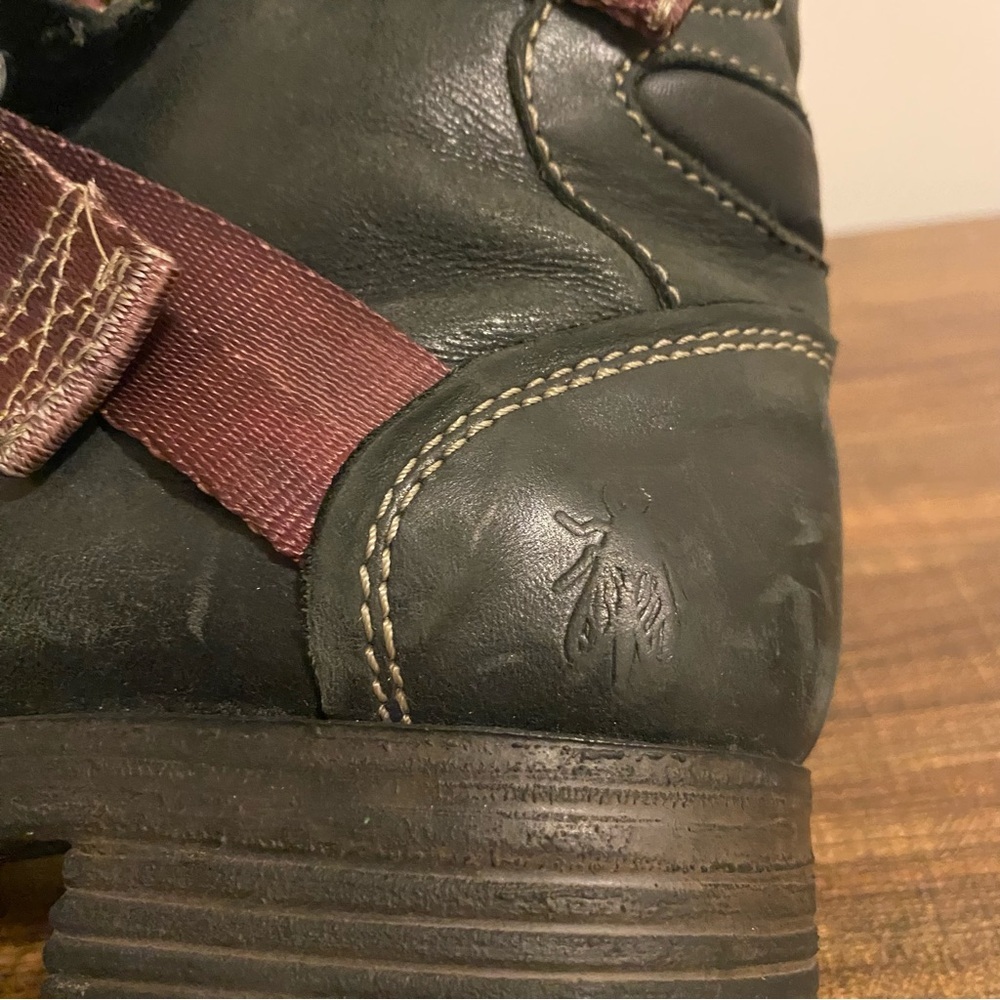 Fly London Black Leather Seli Engineer Boot size 39 - Picture 3 of 11